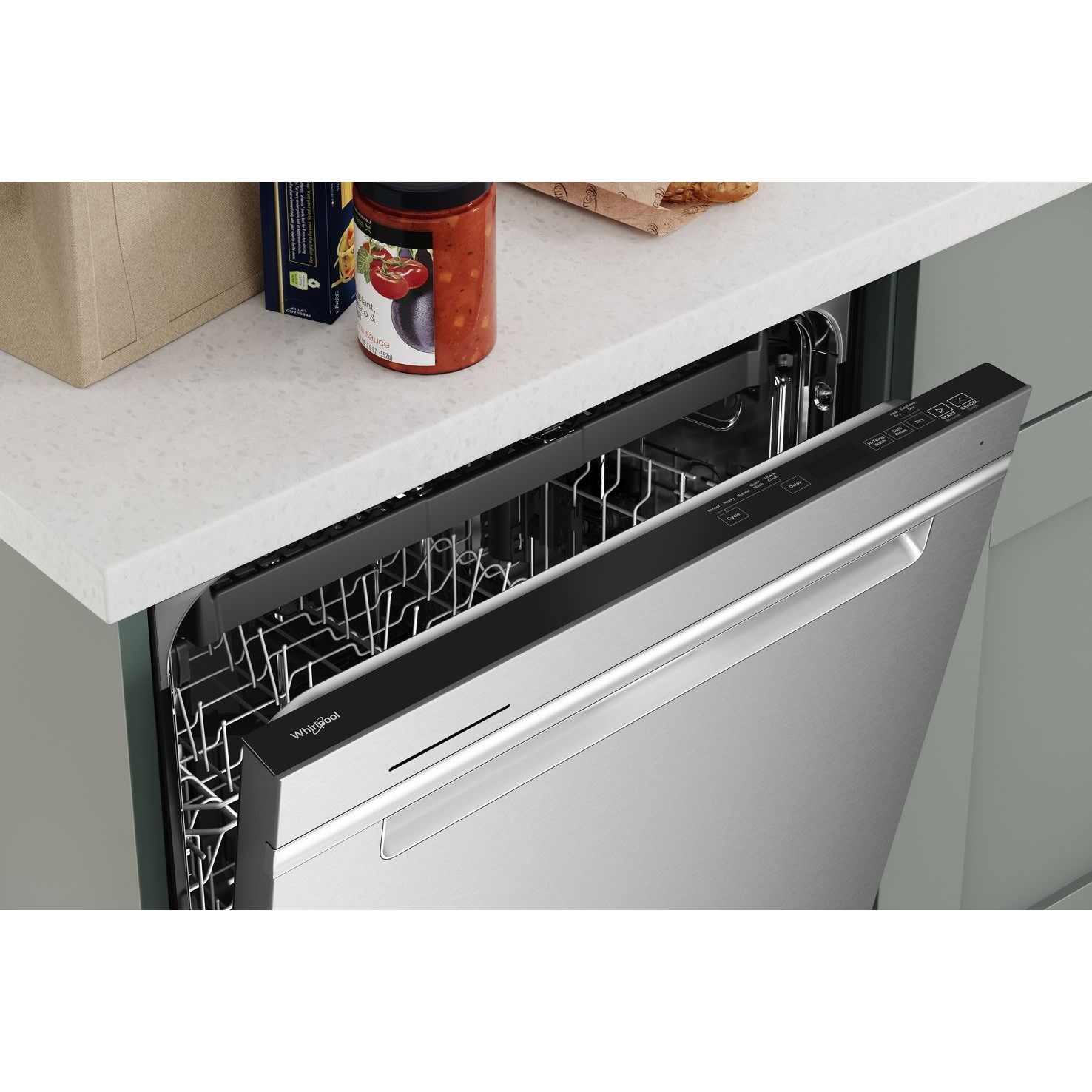 Large top capacity dishwasher